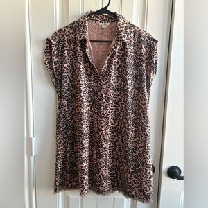 Miami Leopard Print Blouse/Mini Dress